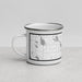 Left View Custom Tri-Lakes Indiana Map Enamel Mug in Classic