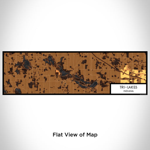 Flat View of Map Custom Tri-Lakes Indiana Map Enamel Mug in Ember