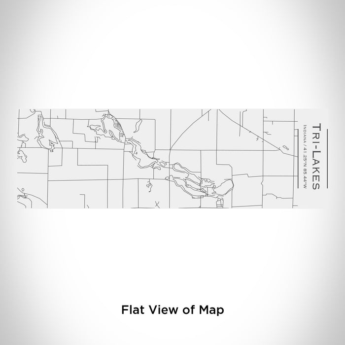 Rendered View of Tri-Lakes Indiana Map Engraving on 10oz Stainless Steel Insulated Cup with Sliding Lid in White