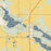 Tri-Lakes Indiana Map Print in Woodblock Style Zoomed In Close Up Showing Details