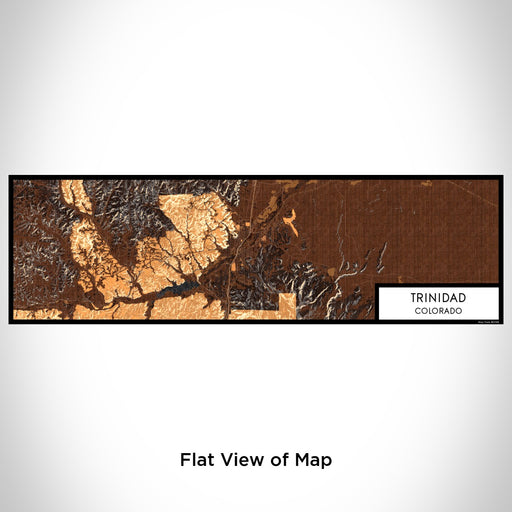 Flat View of Map Custom Trinidad Colorado Map Enamel Mug in Ember