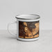Left View Custom Trinidad Colorado Map Enamel Mug in Ember