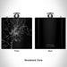 Rendered View of Trinidad Colorado Map Engraving on 6oz Stainless Steel Flask in Black