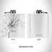Rendered View of Trinidad Colorado Map Engraving on 6oz Stainless Steel Flask in White