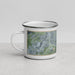 Left View Custom Trophy Club Texas Map Enamel Mug in Afternoon