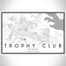 Trophy Club Texas Map Print Landscape Orientation in Classic Style With Shaded Background