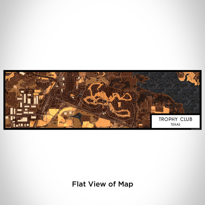 Flat View of Map Custom Trophy Club Texas Map Enamel Mug in Ember
