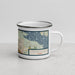 Right View Custom Trophy Club Texas Map Enamel Mug in Woodblock