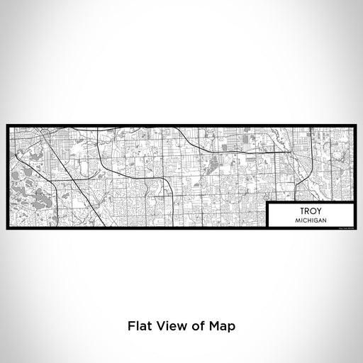 Flat View of Map Custom Troy Michigan Map Enamel Mug in Classic
