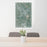 24x36 Troy Ohio Map Print Portrait Orientation in Afternoon Style Behind 2 Chairs Table and Potted Plant
