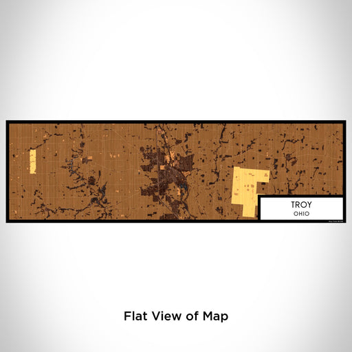 Flat View of Map Custom Troy Ohio Map Enamel Mug in Ember
