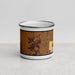 Front View Custom Troy Ohio Map Enamel Mug in Ember