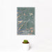 12x18 Truckee California Map Print Portrait Orientation in Afternoon Style With Small Cactus Plant in White Planter