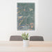 24x36 Truckee California Map Print Portrait Orientation in Afternoon Style Behind 2 Chairs Table and Potted Plant