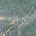 Truckee California Map Print in Afternoon Style Zoomed In Close Up Showing Details