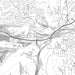 Truckee California Map Print in Classic Style Zoomed In Close Up Showing Details