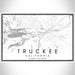 Truckee California Map Print Landscape Orientation in Classic Style With Shaded Background