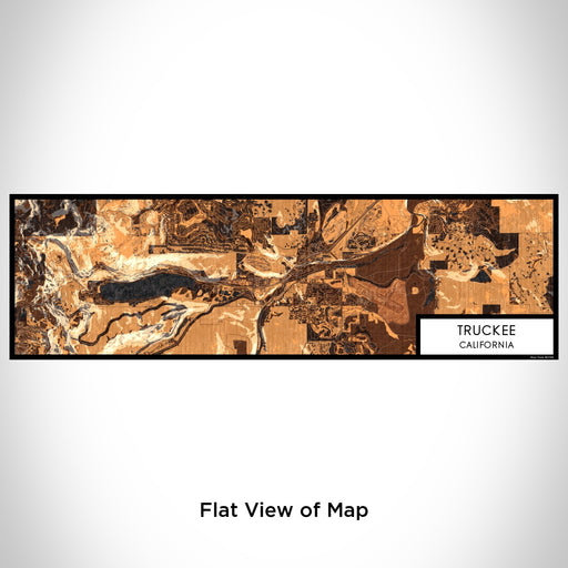 Flat View of Map Custom Truckee California Map Enamel Mug in Ember