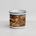 Front View Custom Truckee California Map Enamel Mug in Ember