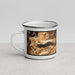 Left View Custom Truckee California Map Enamel Mug in Ember
