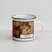 Right View Custom Truckee California Map Enamel Mug in Ember