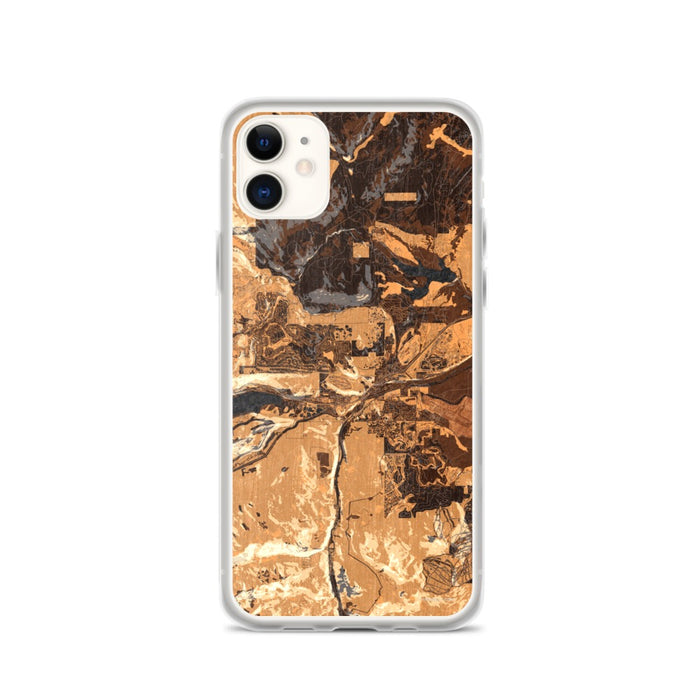 Custom iPhone 11 Truckee California Map Phone Case in Ember