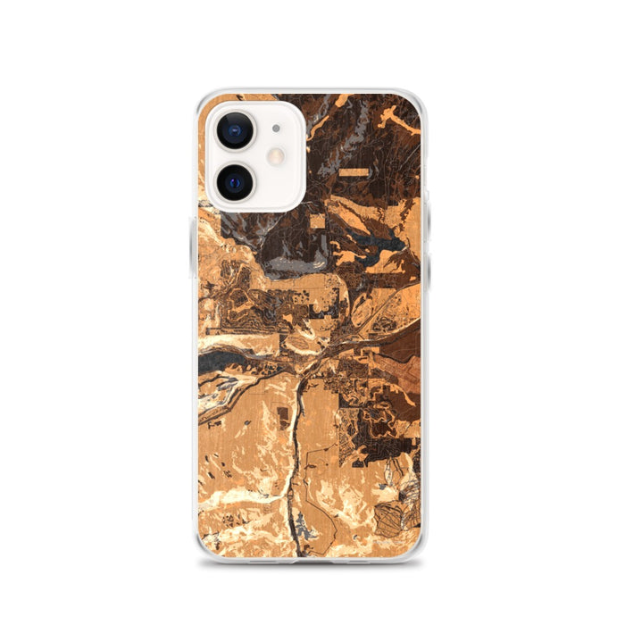 Custom iPhone 12 Truckee California Map Phone Case in Ember