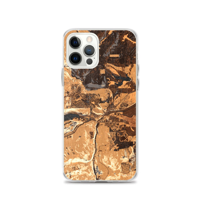 Custom iPhone 12 Pro Truckee California Map Phone Case in Ember