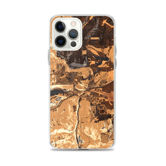 Custom iPhone 12 Pro Max Truckee California Map Phone Case in Ember