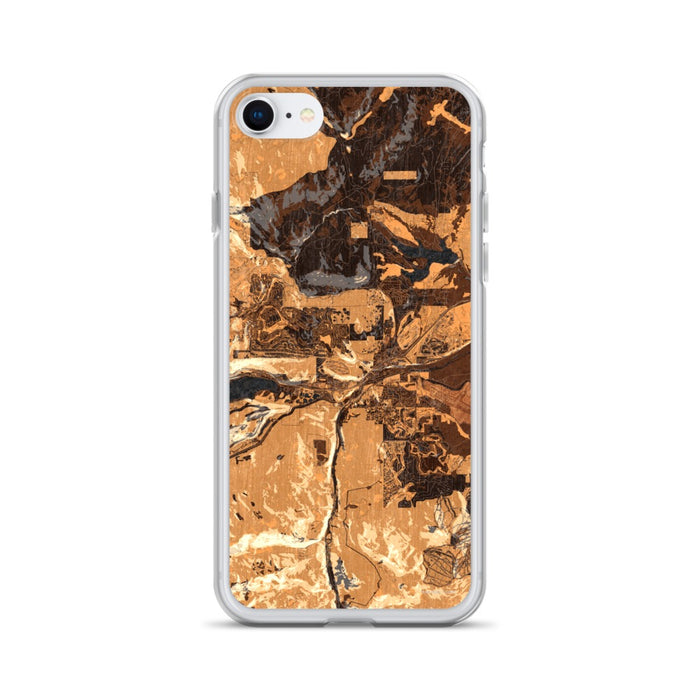 Custom iPhone SE Truckee California Map Phone Case in Ember
