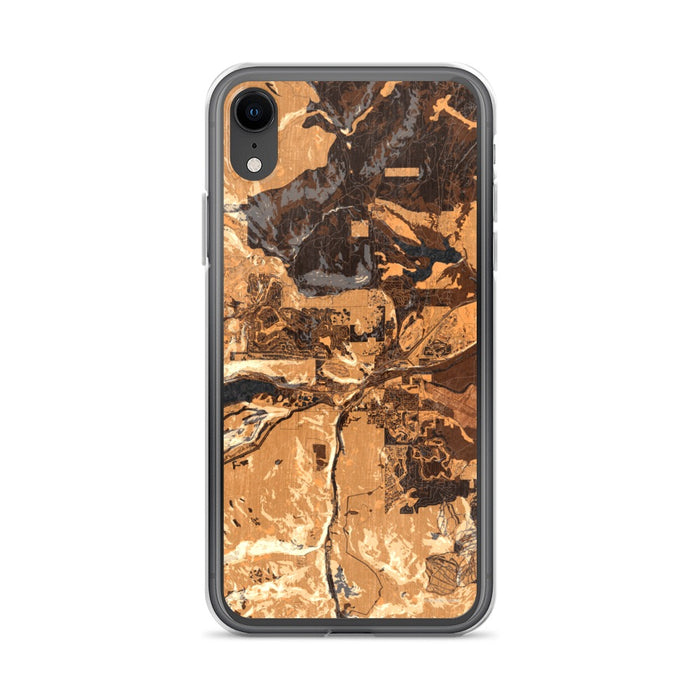 Custom iPhone XR Truckee California Map Phone Case in Ember
