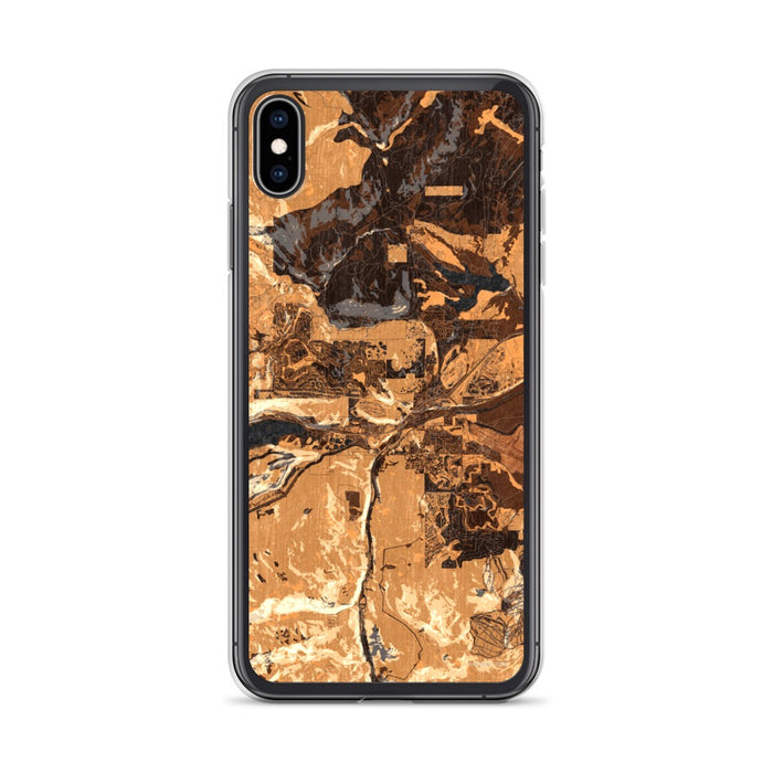 Custom iPhone XS Max Truckee California Map Phone Case in Ember