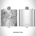 Rendered View of Truckee California Map Engraving on 6oz Stainless Steel Flask