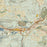 Truckee California Map Print in Woodblock Style Zoomed In Close Up Showing Details