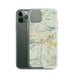 Custom Truckee California Map Phone Case in Woodblock