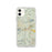 Custom iPhone 11 Truckee California Map Phone Case in Woodblock
