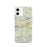 Custom iPhone 12 Truckee California Map Phone Case in Woodblock