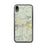 Custom iPhone XR Truckee California Map Phone Case in Woodblock