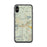 Custom iPhone X/XS Truckee California Map Phone Case in Woodblock