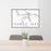 24x36 Truman Lake Missouri Map Print Lanscape Orientation in Classic Style Behind 2 Chairs Table and Potted Plant
