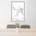 24x36 Truman Lake Missouri Map Print Portrait Orientation in Classic Style Behind 2 Chairs Table and Potted Plant
