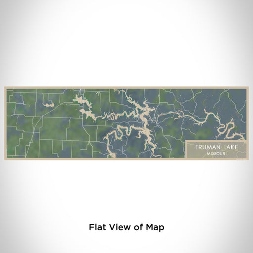 Flat View of Map Custom Truman Lake Missouri Map Enamel Mug in Afternoon