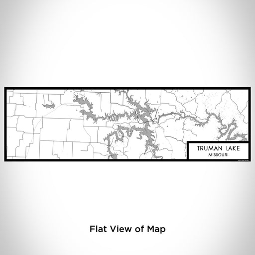 Flat View of Map Custom Truman Lake Missouri Map Enamel Mug in Classic