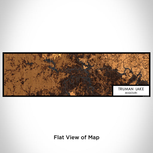 Flat View of Map Custom Truman Lake Missouri Map Enamel Mug in Ember