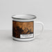 Right View Custom Truman Lake Missouri Map Enamel Mug in Ember