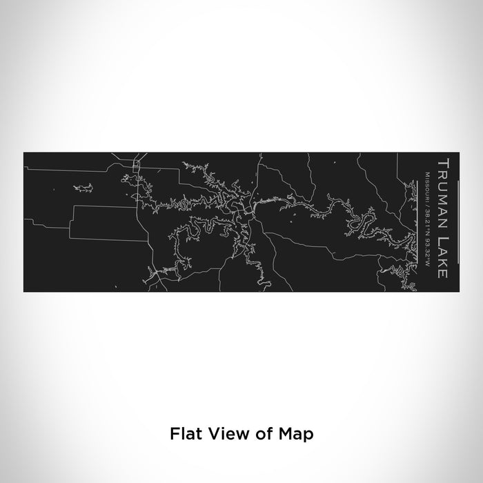 Rendered View of Truman Lake Missouri Map Engraving on 10oz Stainless Steel Insulated Cup with Sliding Lid in Black