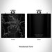 Rendered View of Truman Lake Missouri Map Engraving on 6oz Stainless Steel Flask in Black