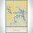 Truman Lake Missouri Map Print Portrait Orientation in Woodblock Style With Shaded Background