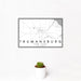 12x18 Trumansburg New York Map Print Landscape Orientation in Classic Style With Small Cactus Plant in White Planter