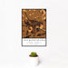 12x18 Trumansburg New York Map Print Portrait Orientation in Ember Style With Small Cactus Plant in White Planter